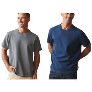Lot Of 2 NEW American Giant Men's Everest Tee Grey Navy Blue Size XL